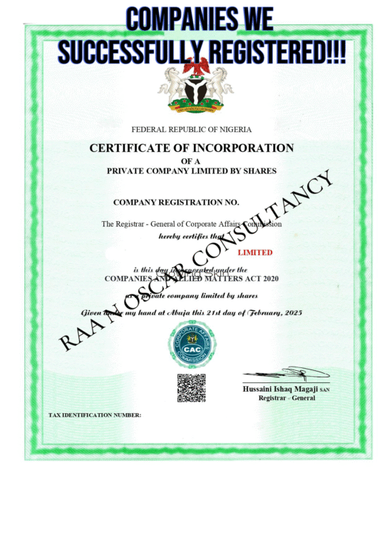 COMPANY REGISTRATION AND COMPLIANCE PROCESS